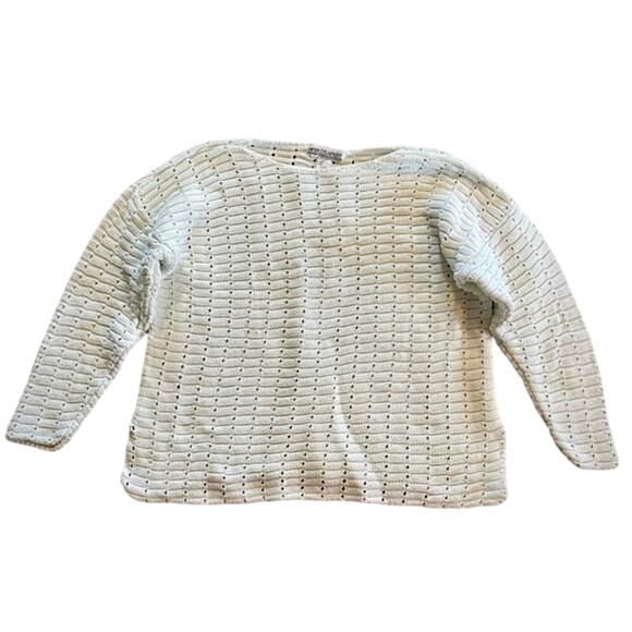 Worlds Apart White Knit Sweater Womens Small - Picture 1 of 13